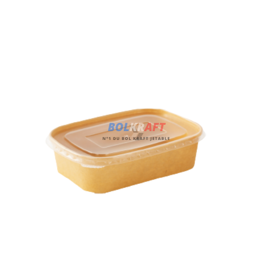Bol kraft rectangulaire 500 ml – 300 pièces
